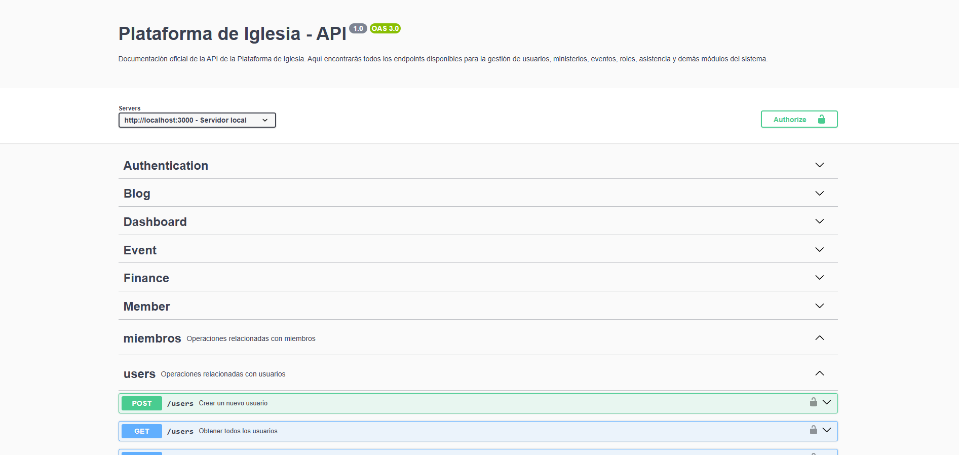 Gestor Comunidad (Backend)